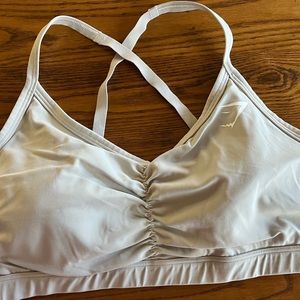 GYMSHARK RUCHED WOMAN’S SPORTS BRA -tan- size large